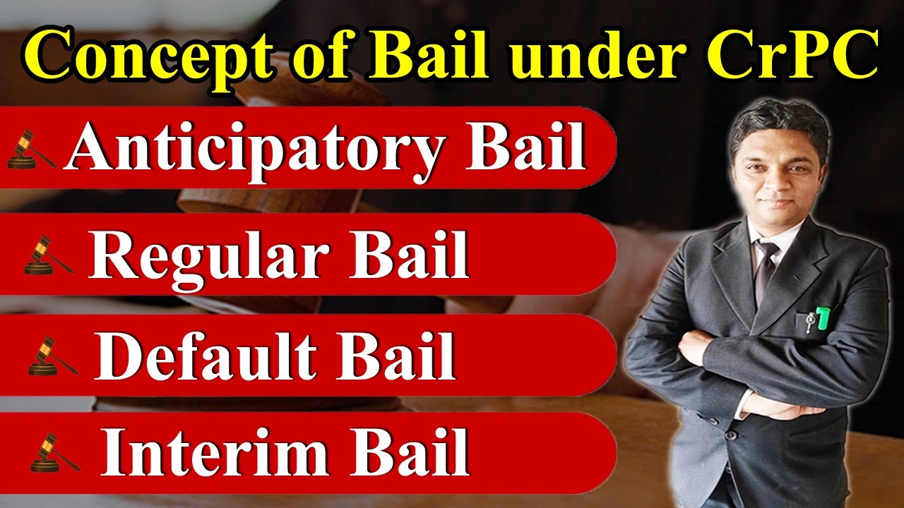 Anticipatory Bail | Regular Bail | Default bail | Interim Bail | Concept of Bail under CrPC In INDIA