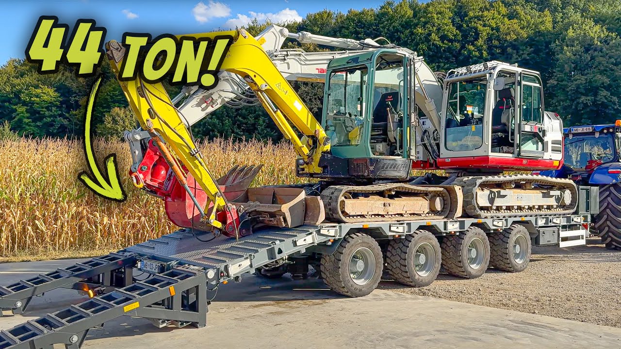 Selitvena prikolica Dinapolis (selitev bagerja)