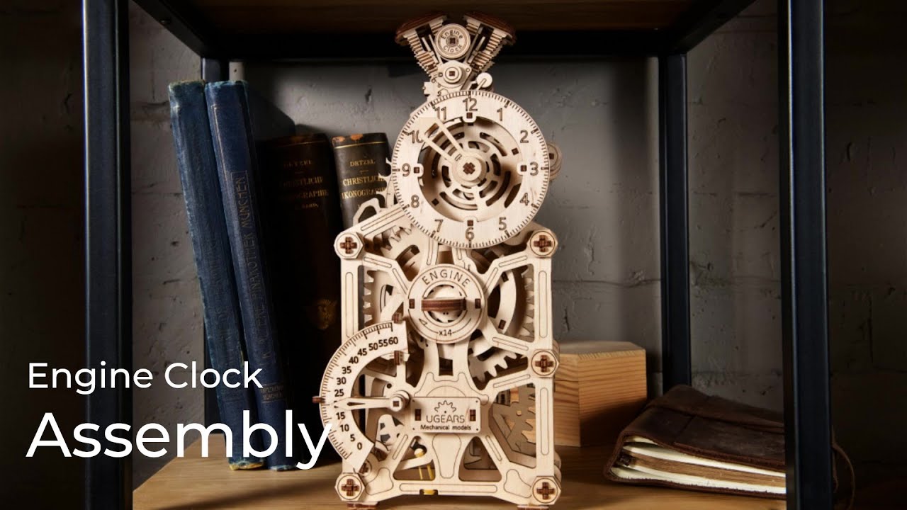Ugears Engine Clock Assembly Video | English Subtitles