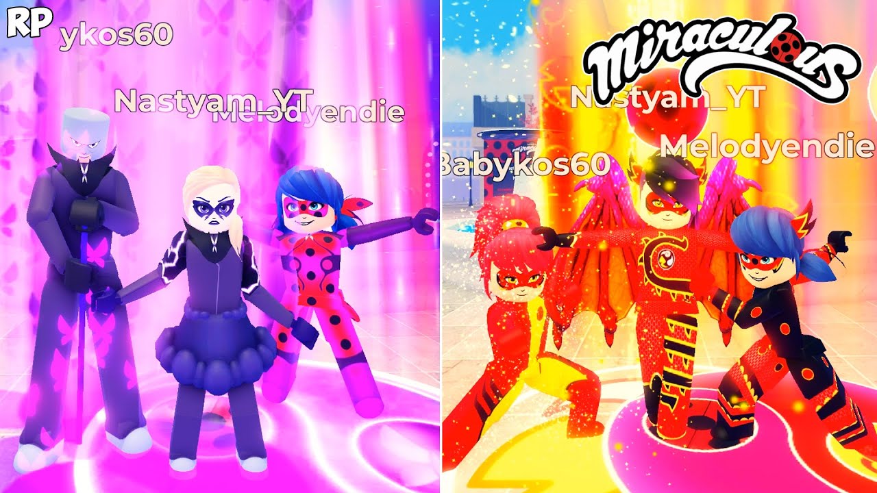 NEW SAME TRANSFORMATION DO GRUPO NO MIRACULOUS RP - MIRACULOUS ROBLOX!