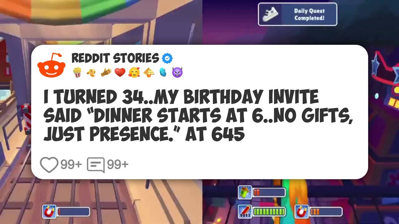 I Turned 34..My Birthday Invite Said “Dinner Starts At 6..No Gifts, Just Presence.” At 645 #reddit 