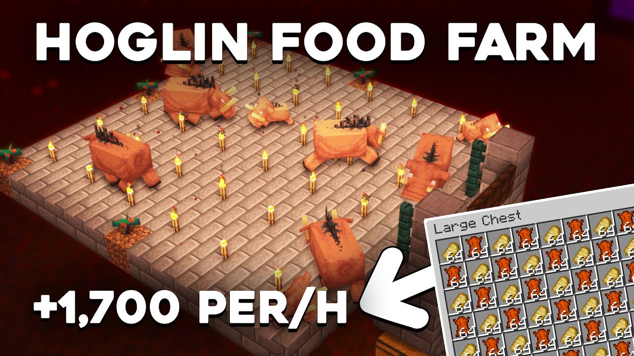 Minecraft Hoglin Food And Leather Farm | Easy To Build 1.19