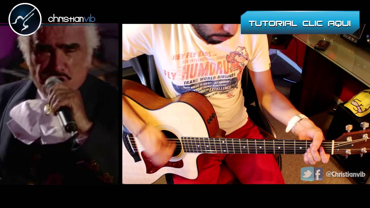Estos Celos  VICENTE FERNANDEZ Guitarra Cover Acustico