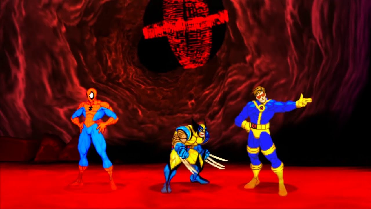 Marvel VS Capcom 2 - Spider-Man/Wolverine/Cyclops - Expert Difficulty Playthrough