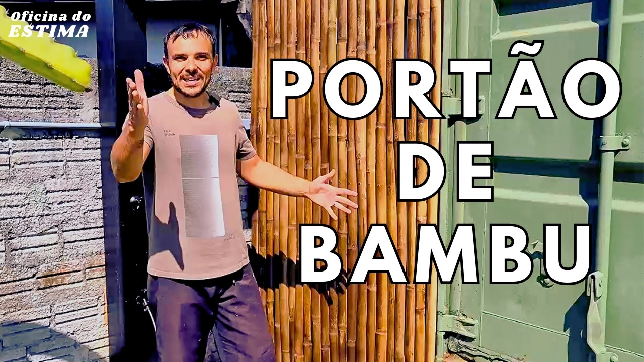 Construção de Portão de Madeira e Bambu/Taquara | Solda, Tratamento da Ferrugem e Instalação.