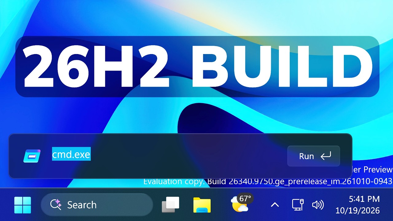 Новая сборка Windows 11 26H2 26340.9750 &mdash; новый игровой режим XBOX, современное окно &laquo;Выполнить&raquo; ...