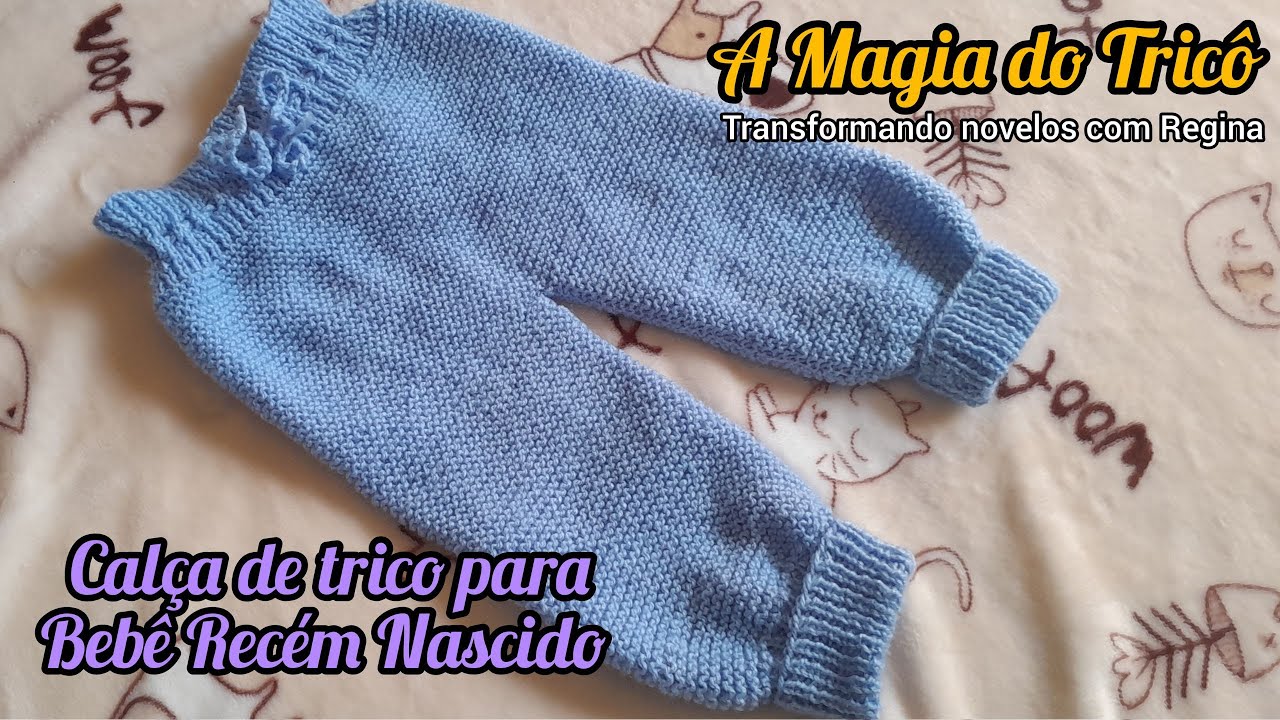Calça de Trico para Bebe RN