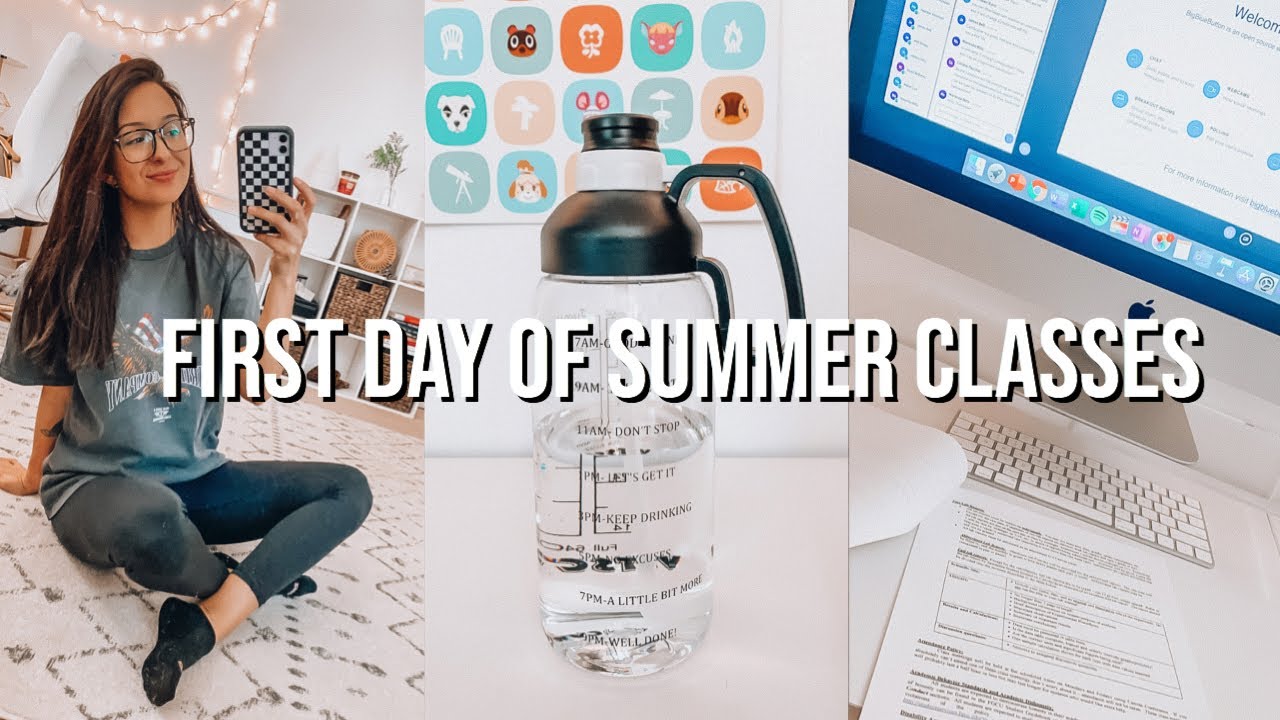 VLOG: first day of summer classes, hair update, home workouts