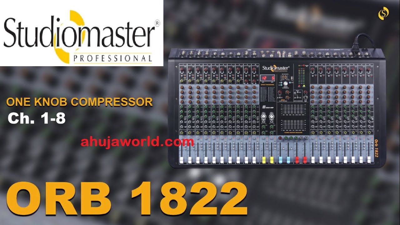 Studiomaster ORB 1822 premium 18 channel mixer unboxing & detailed review 