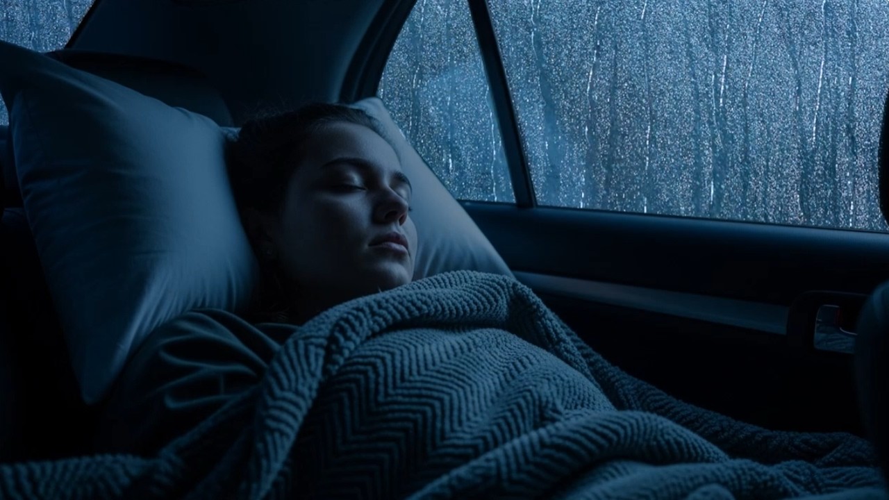 Rain Sounds for Sleeping – Fall Asleep to Heavy Rain and Thunder Outside the Window at Night