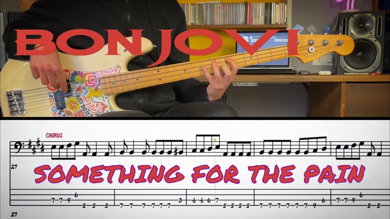 Bon Jovi - Something For The Pain /// Bass Line Cover [Play Along Tab]
