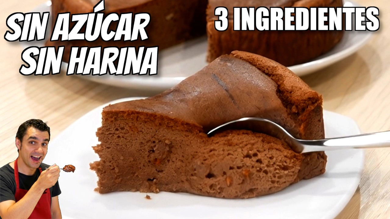 El POSTRE que NADIE cree que no lleva HARINA ni AZÚCAR (Solo 3 ingredientes)