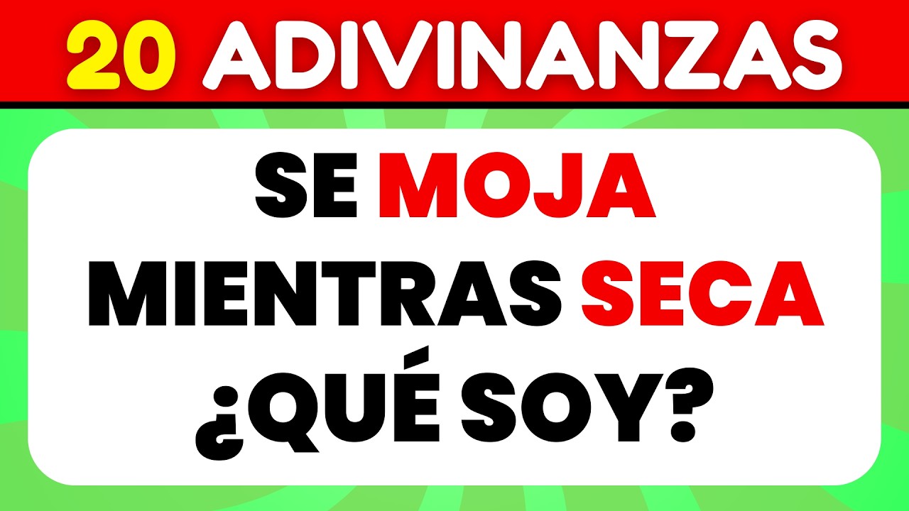 ¿Eres Tan Listo Como Crees? 🧠 Intenta Resolver las 20 Adivinanzas 😏✅ | Test de IQ
