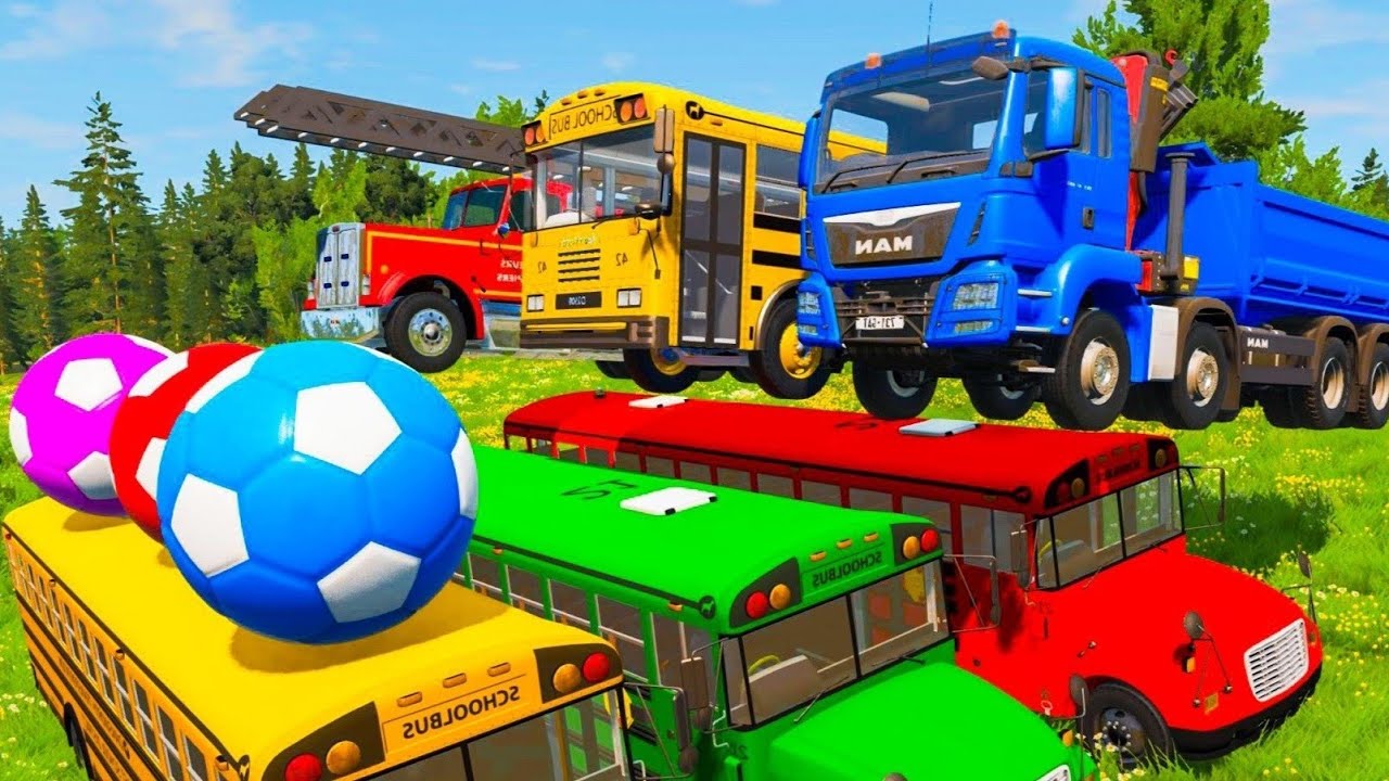 Ice Monster Truck vs Cars - Truck rescue Cars stuck Rails vs Train - Cars Racing - BeamNG