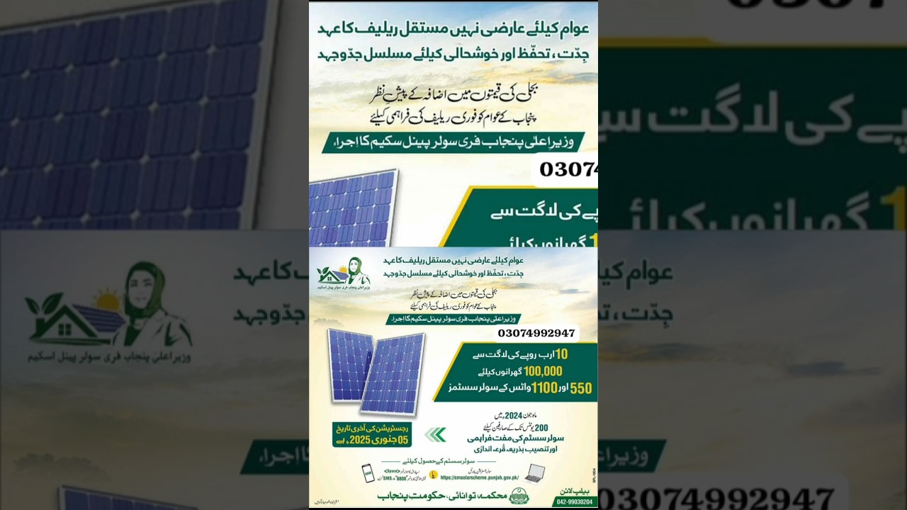 CM Punjab solar scheme 2024