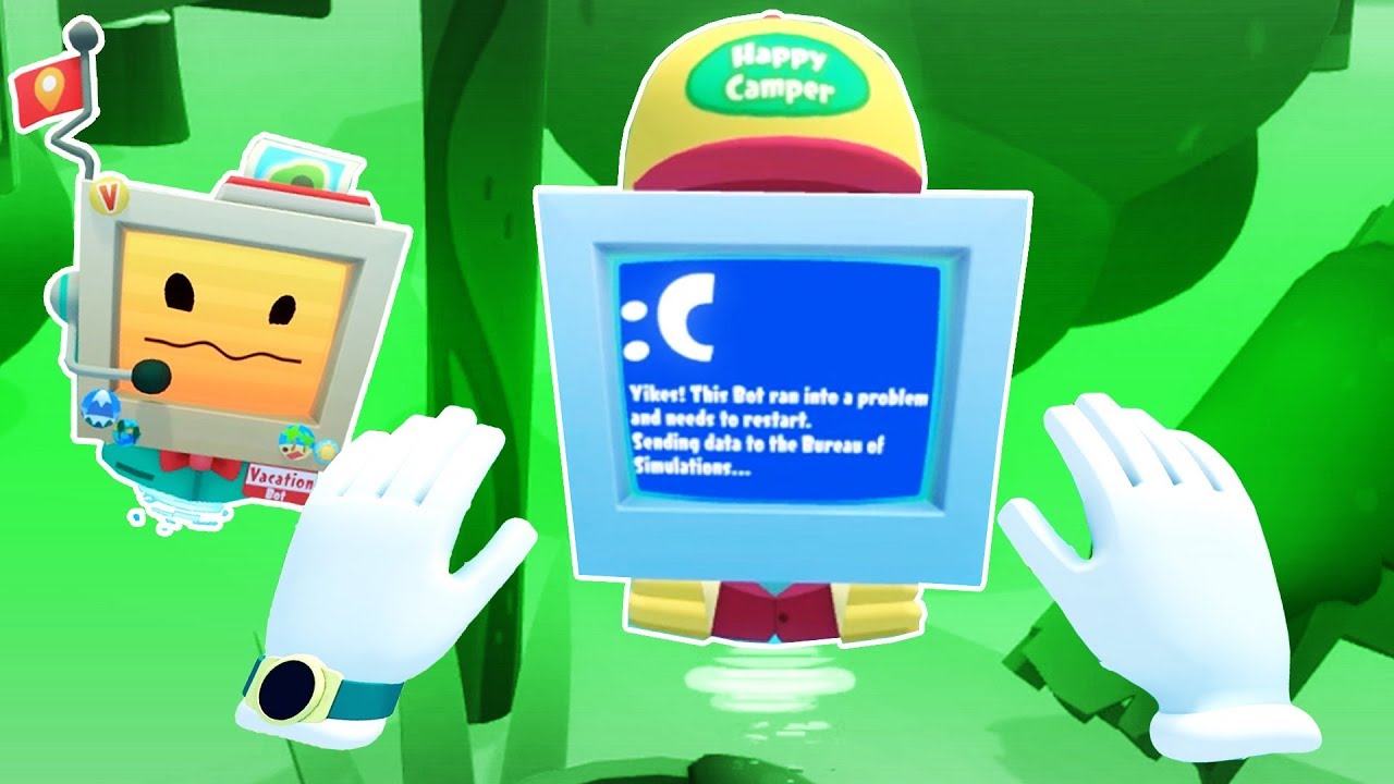 I ACCIDENTALLY KILLED a BOT in the FOREST in Vacation Simulator VR!
