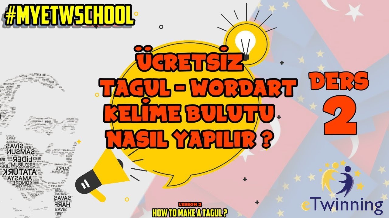 eTwinning İstediğin Sil&uuml;et- Logo İle Tagul - Wordart - Kelime Bulutu Yapma !!