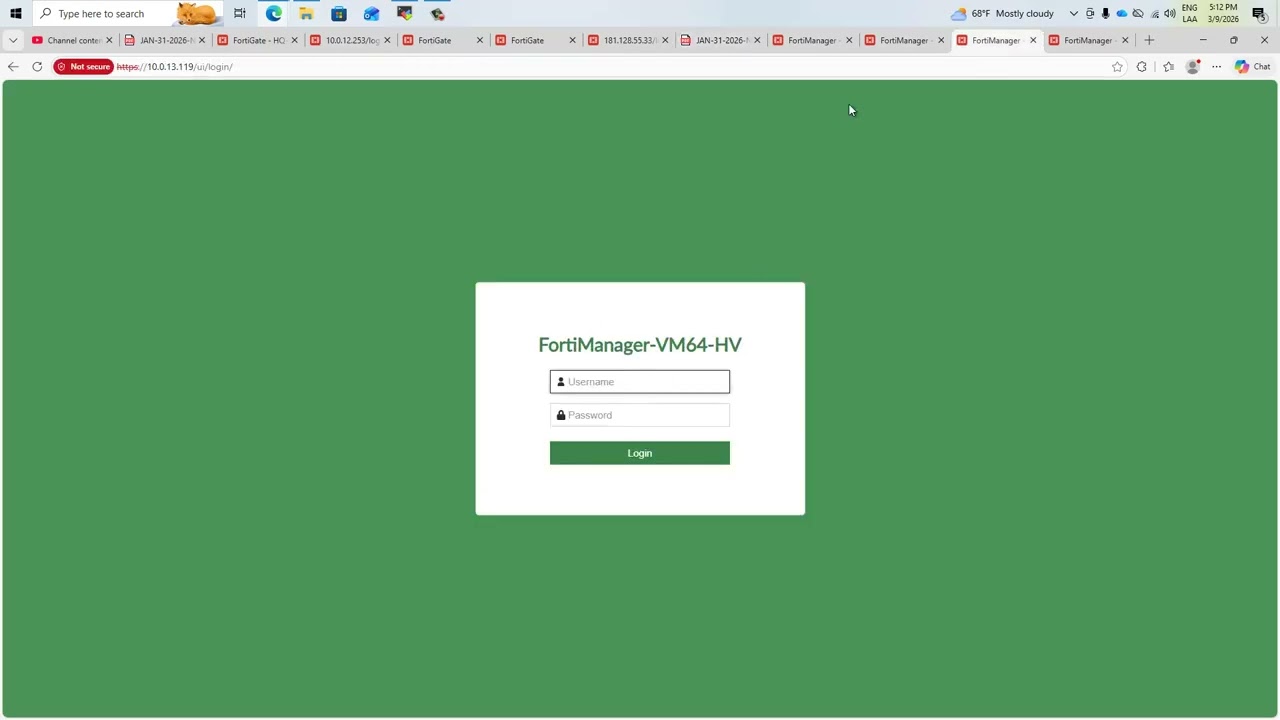 Fortinet Labs - ADVPN Hub and Spoke - iBGP con FortiManager 5/9
