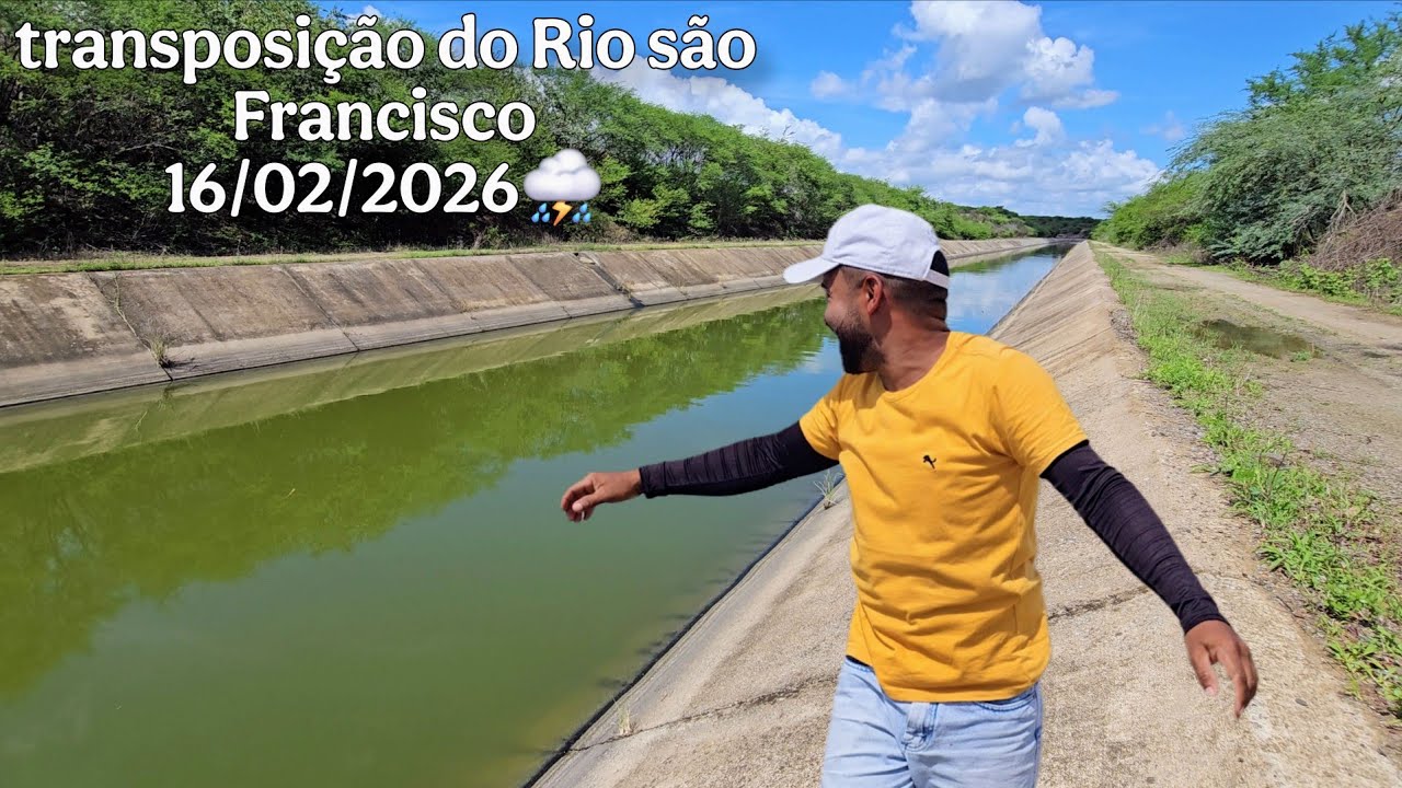 Fui ver o canal da transposição que passa aqui no agreste da paraiba 