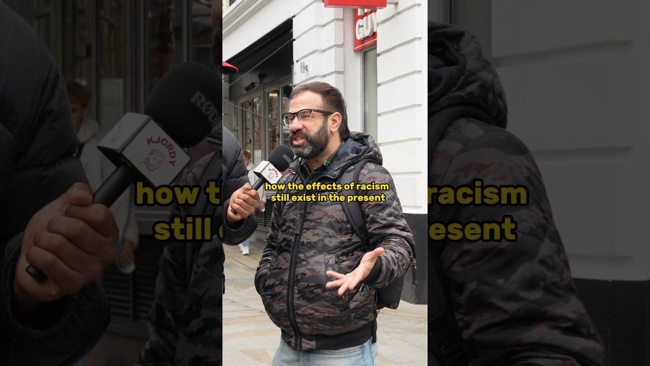 Brazilian man EXPOSES racism in the UK 👀 #streetinterview #londonlife #americanabroad #shorts #yt