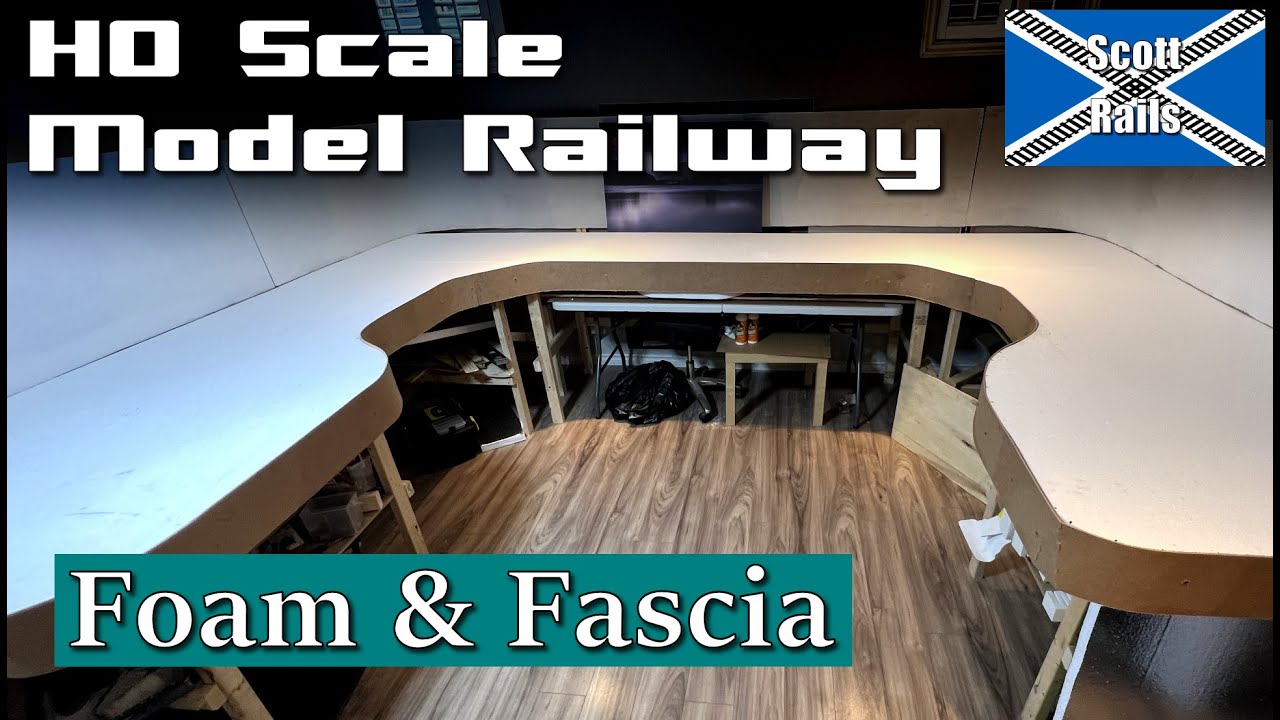 Laying Foam Board And Attaching Fascia Trim To My New Ho Scale Layout