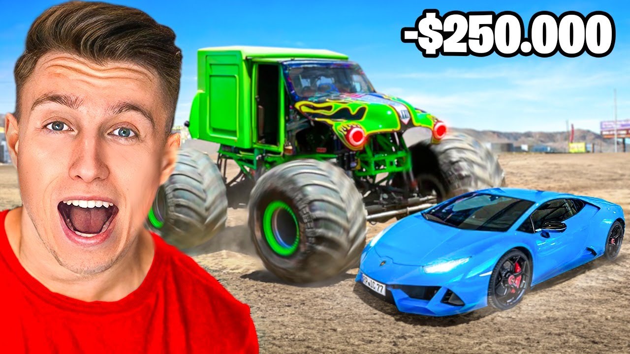 Ich ZERSTÖRE TEURE DINGE mit einem MONSTER TRUCK! (eskaliert)
