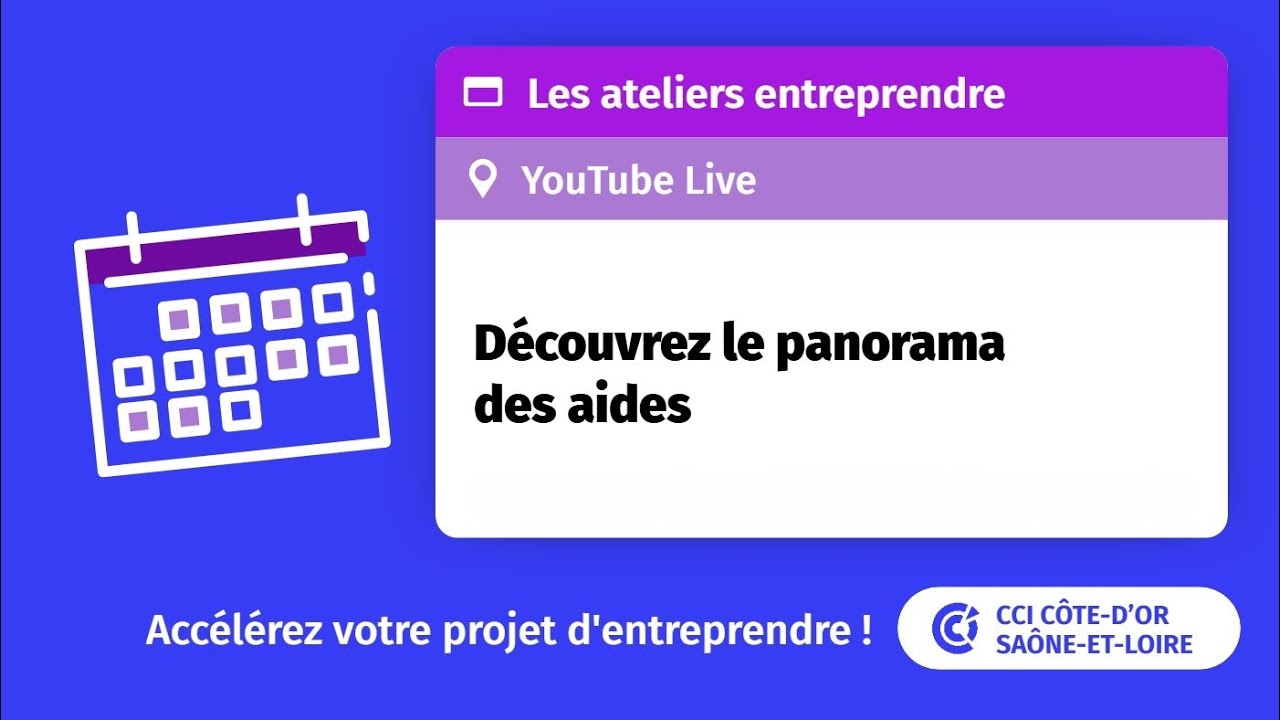 Découvrez le panorama des aides à la création - reprise