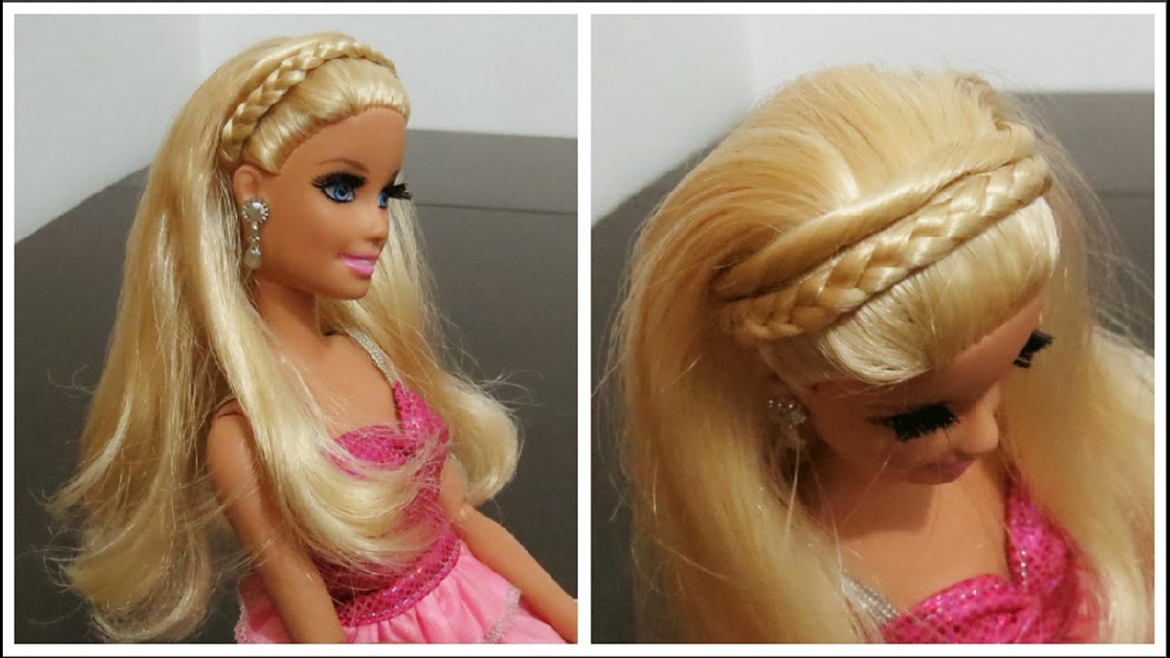 Tiara de Trança e Torcidinho - Penteado para Barbie DIY