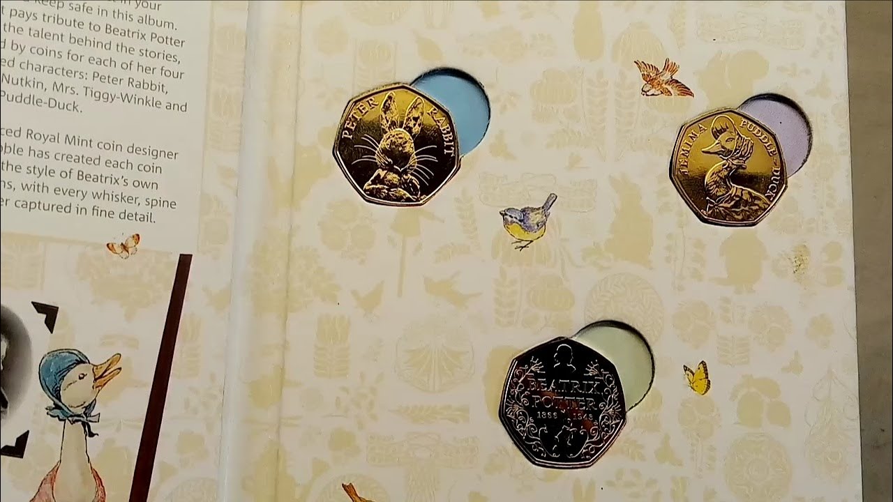 2016 Beatrix Potter 50p 50 pence coin ALBUM