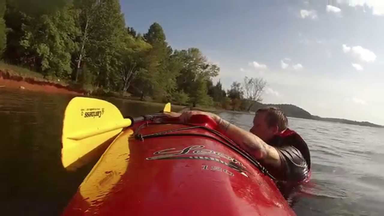 How To Re-enter a Kayak in a lake