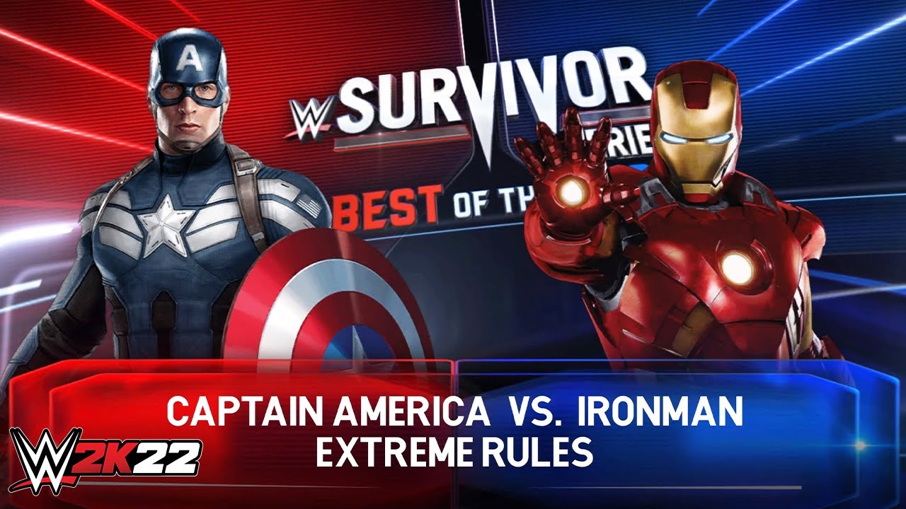 IronMan vs. Captain America | Civil War - WWE 2K22 PS5 [4K]