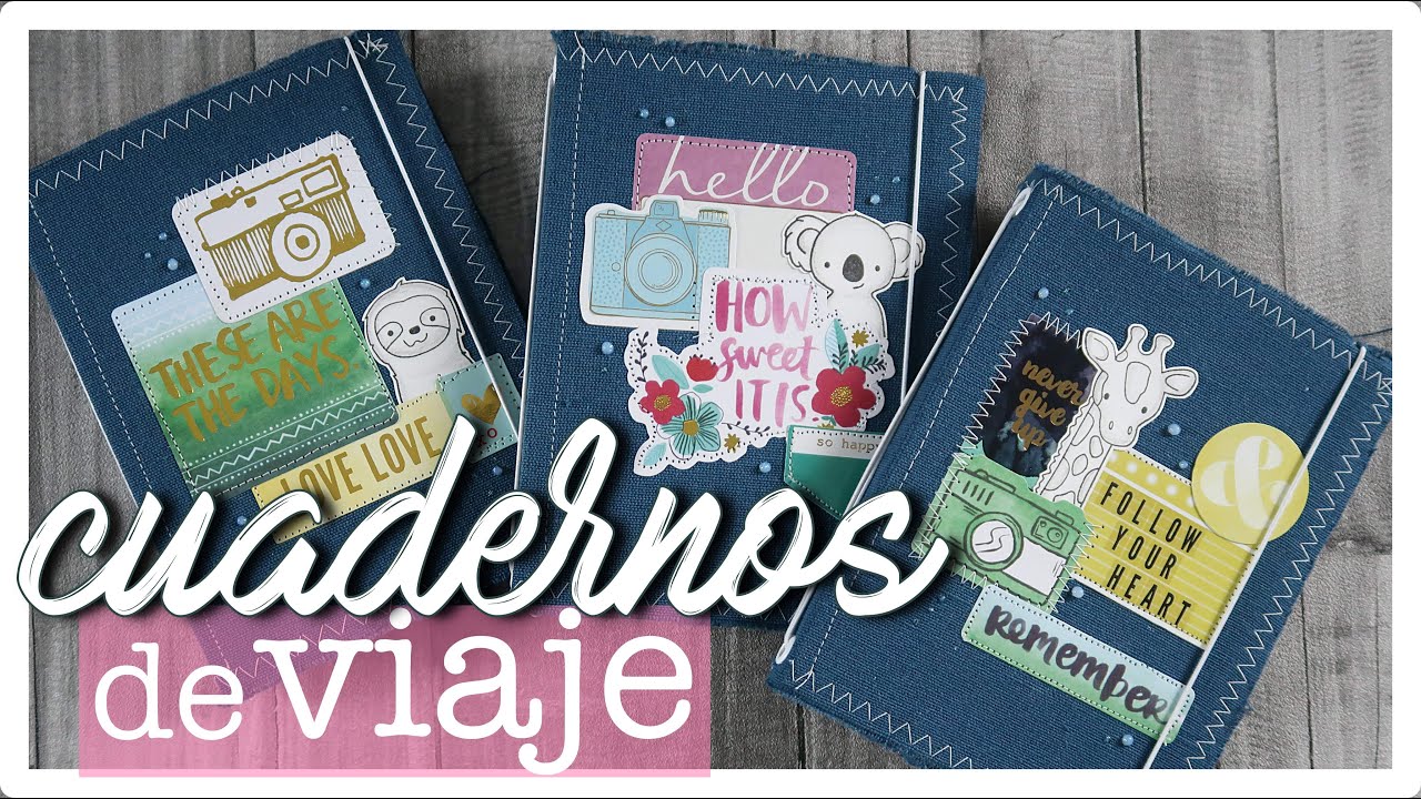MINI JOURNALS con TELA y DIE CUTS (SÚPER FÁCIL) Tipo Midori