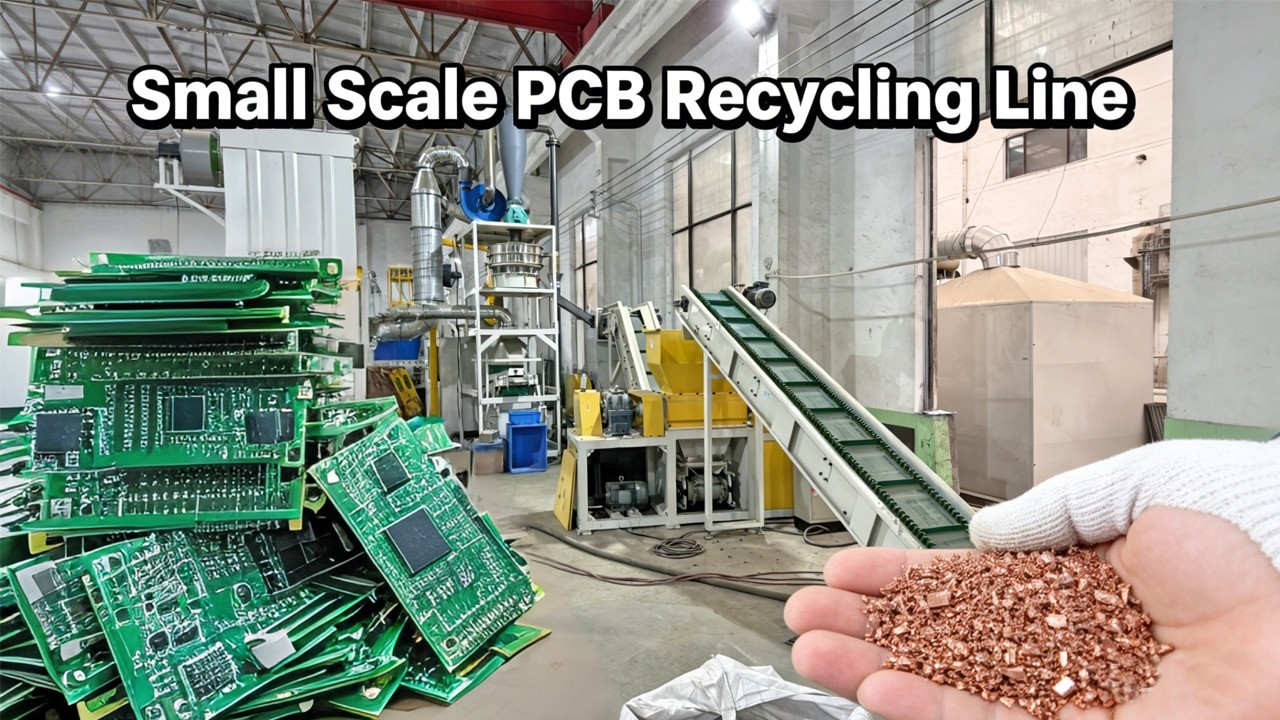 Small Scale PCB Recycling Line | Scrap Motherboard Shredding & Metal Separation