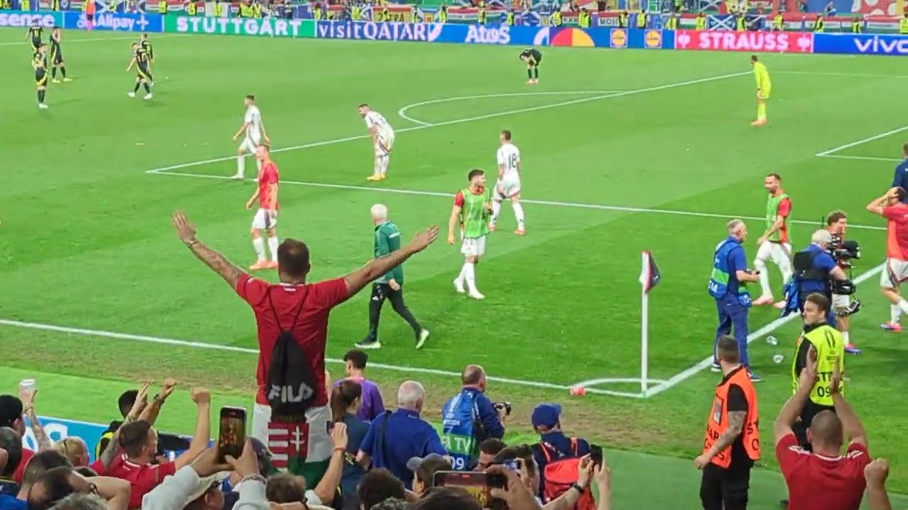 Hungary scores a last minute goal to Scotland and final whistle celebration | Euro 2024