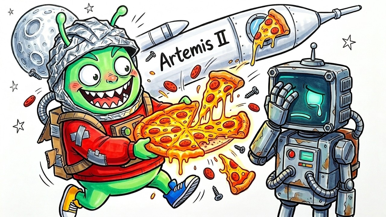 🚀 How NOT to Fly to the Moon &ndash; Insane Artemis II NASA Rocket Pizza Plan Comedy