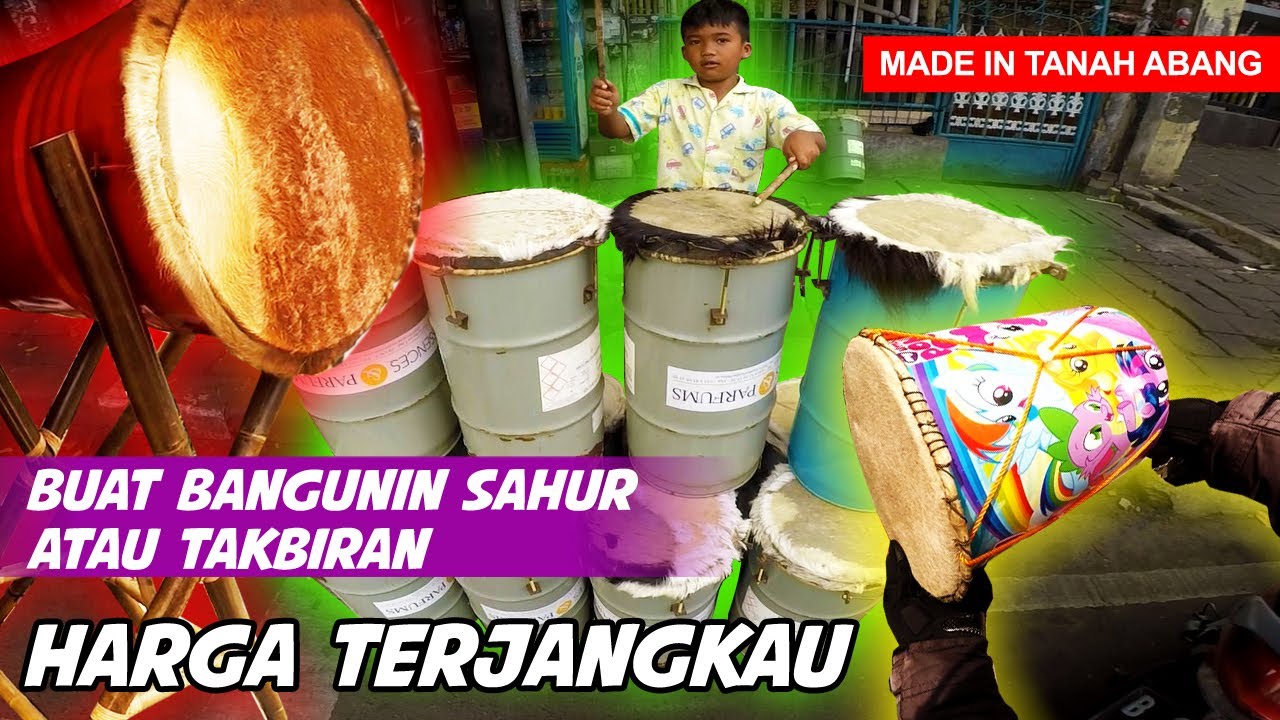 Penjual Bedug Takbiran Mainan Anak di Tanah Abang.