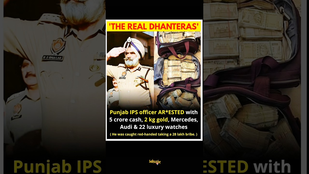 Punjab Police DIG Caught Red-Handed with ₹5 Crore Cash #panjab
