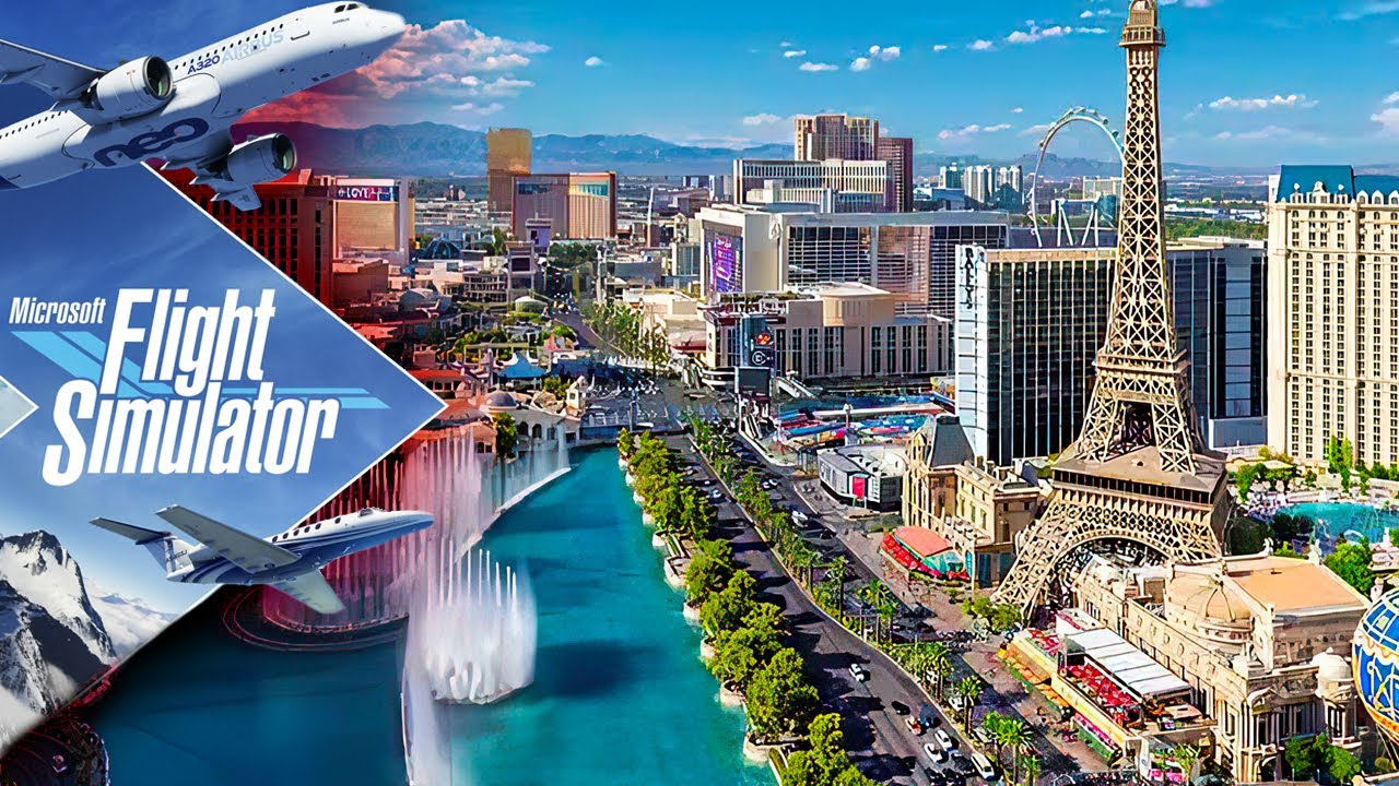 [🔴4K]  Flying over Las Vegas | Microsoft Flight Simulator 2020 | RTX ULTRA