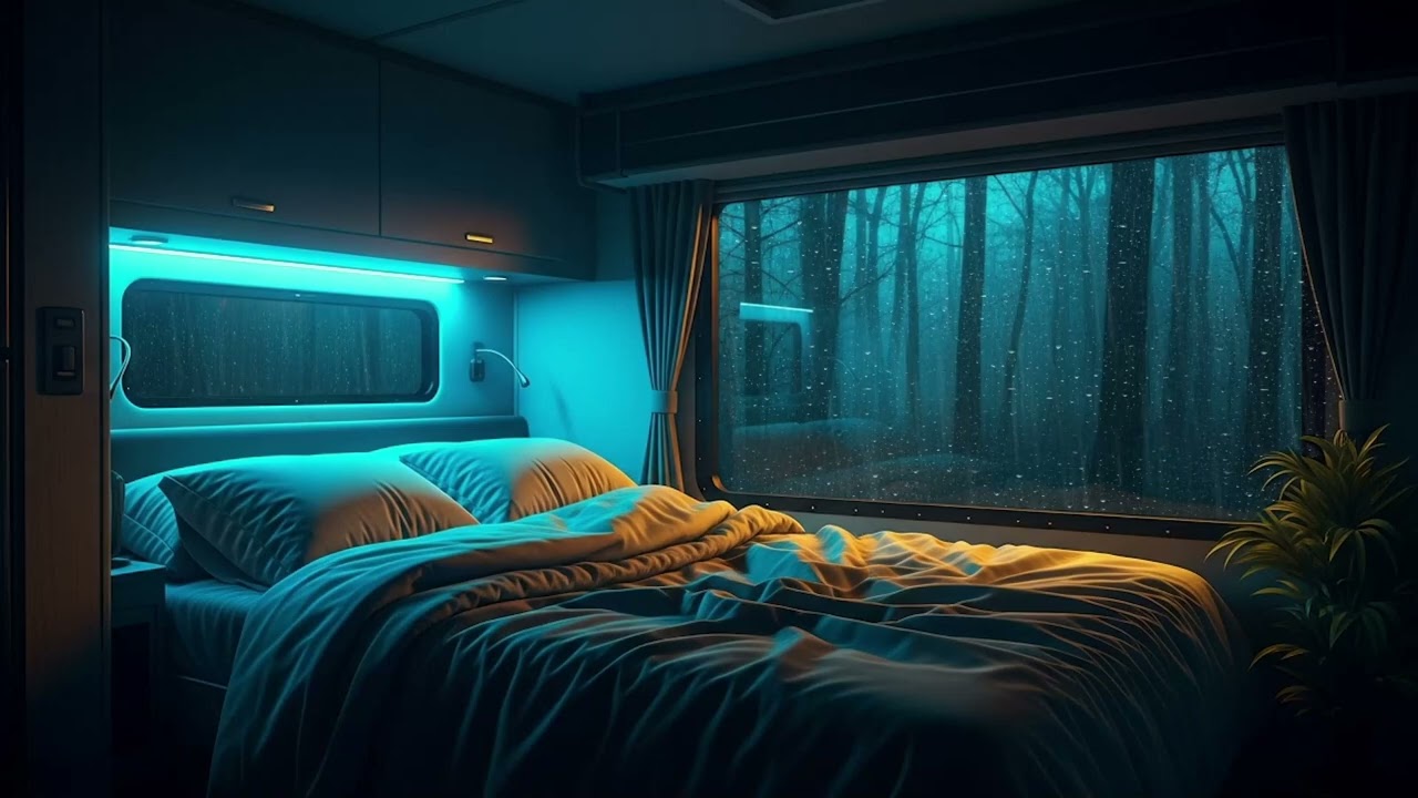 Extreme Thunderstorm From Inside a Car Cabin – Heavy Rain on Windows & Deep Sleep Ambience
