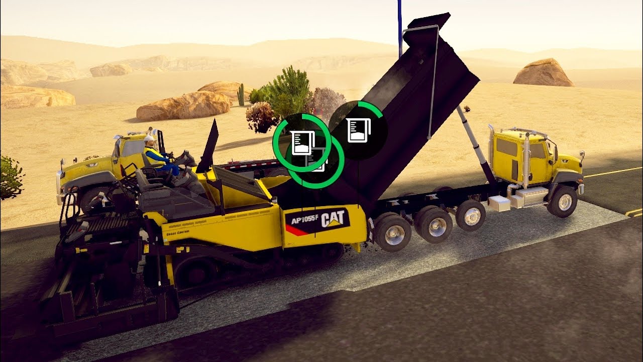 Construction Simulator 2 for Xbox One, PS4 and PC - Road Construction - CAT AP1055F