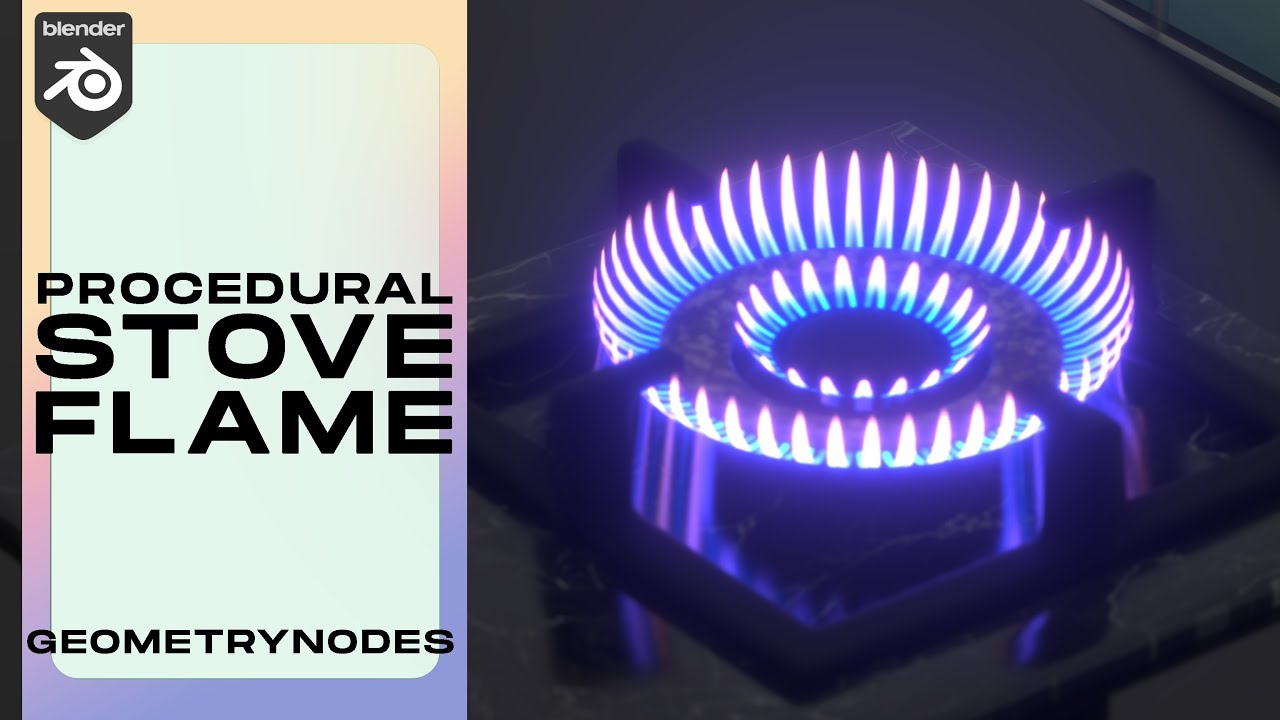 Procedural Stove | Geometry nodes blender