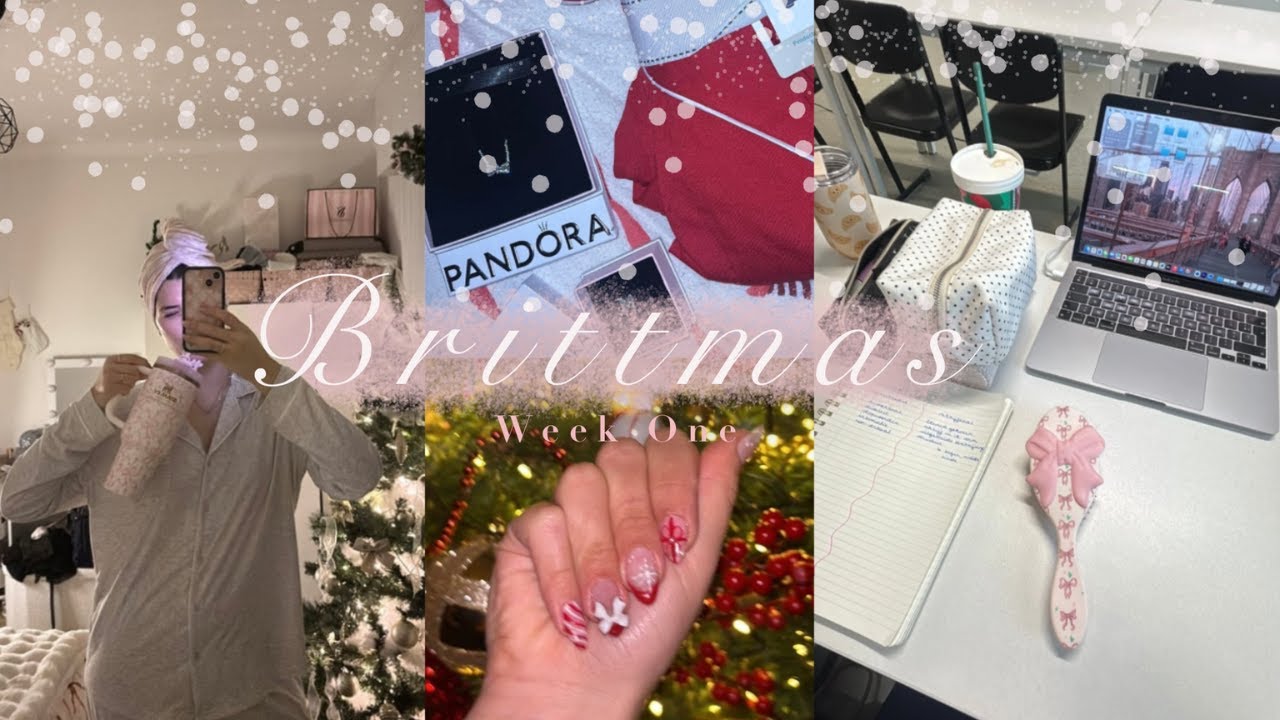 Brittmas week one 🎄🤍✨🎀 shopping, seeing wicked, xmas party, pilates & lots of school