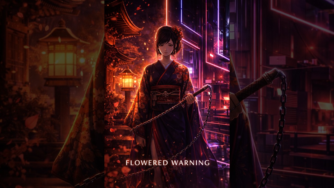 Flowered Warning (Neon Bard)