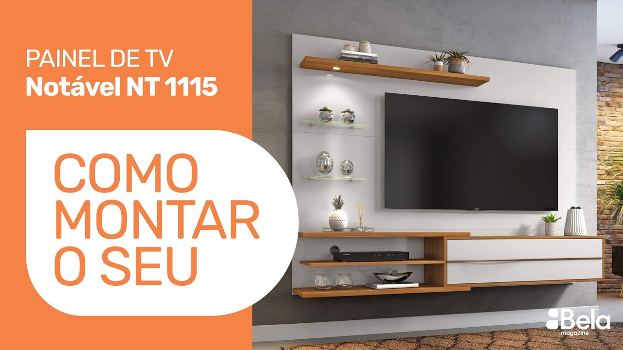 Como montar o Painel para TV Notável NT 1115 - Manual Bela Magazine