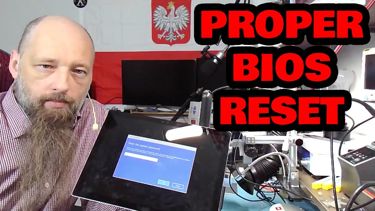Как правильно сбросить пароль BIOS на Surface Pro 4 (модель 1724)