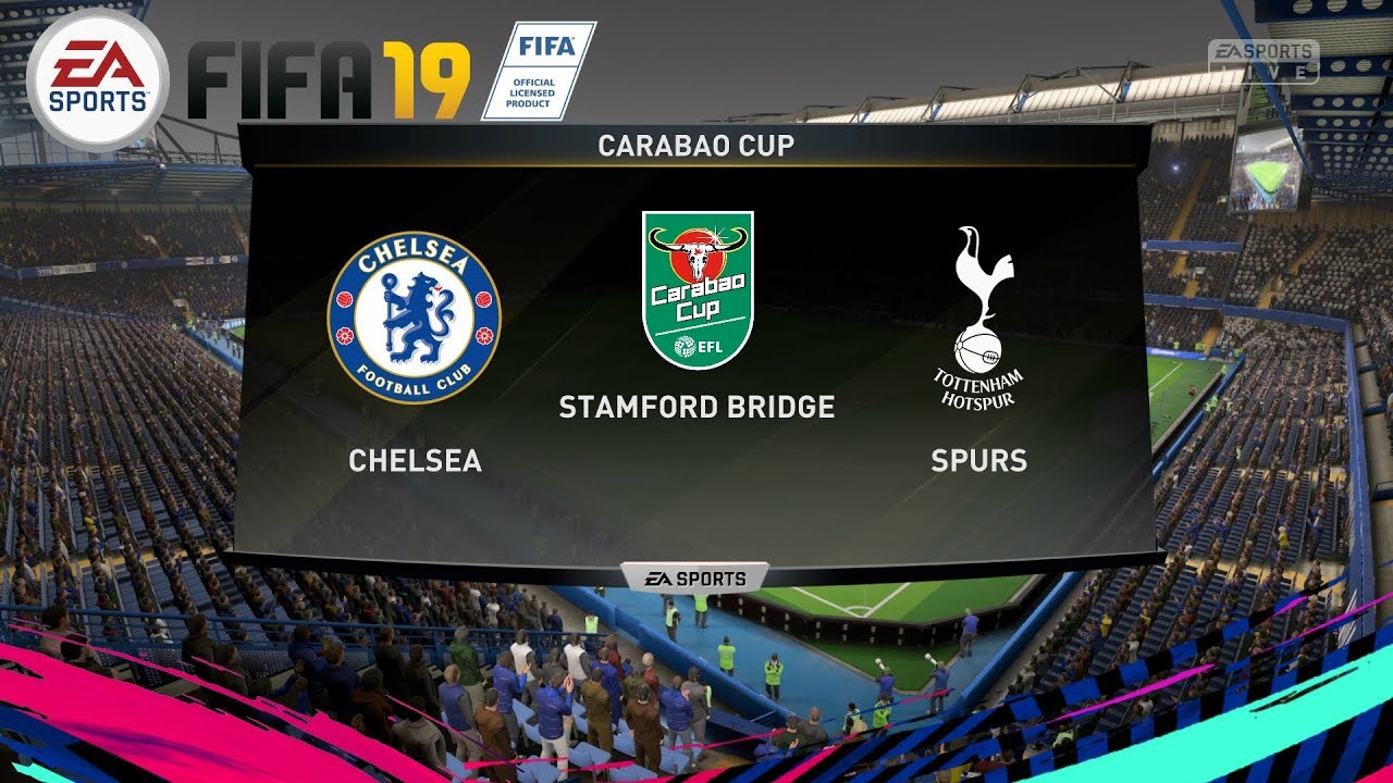 FIFA 19 Chelsea vs Tottenham Carabao Cup Semi-final @Stamford Bridge