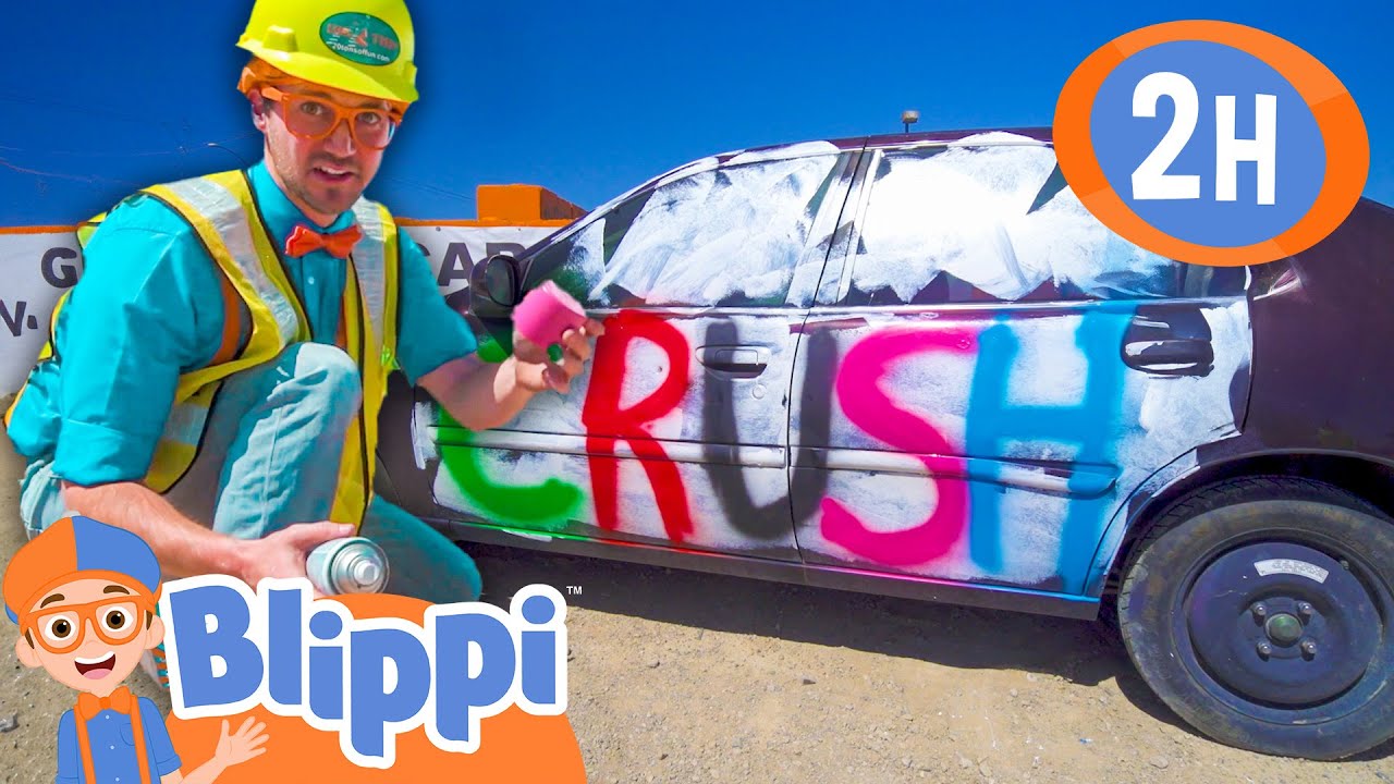 Blippi DESTROYS a Car & Paints GRAFFITI | Blippi and Meekah Best Friend Adventures | Educational TV