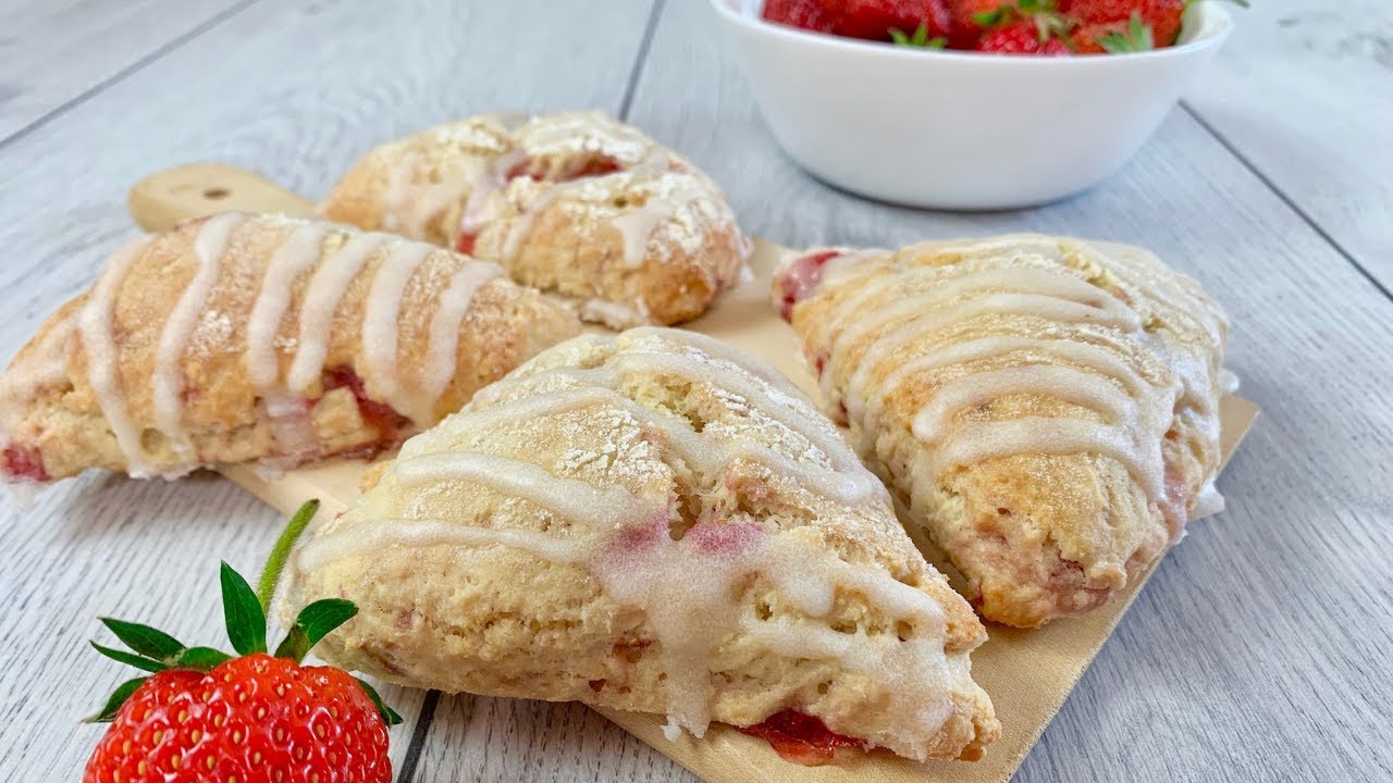 Easy recipe for Strawberry Scones - How to make Strawberry from Scratch