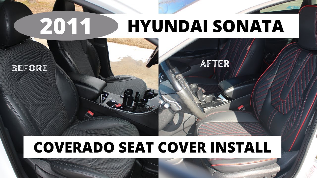 Установка чехлов на сиденья Sonata Coverado 2011 года