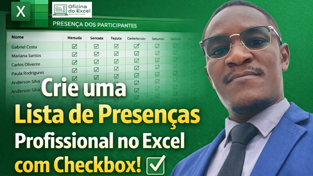 Crie uma Lista de Presenças Profissional no Excel com Checkbox! ✅